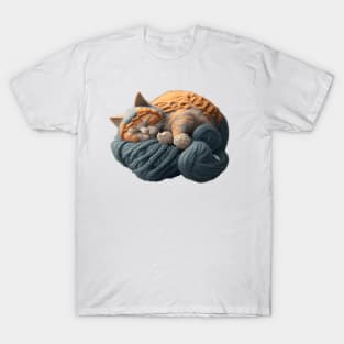 Sleepy Kitty Cat Knitten Kitten T-Shirt